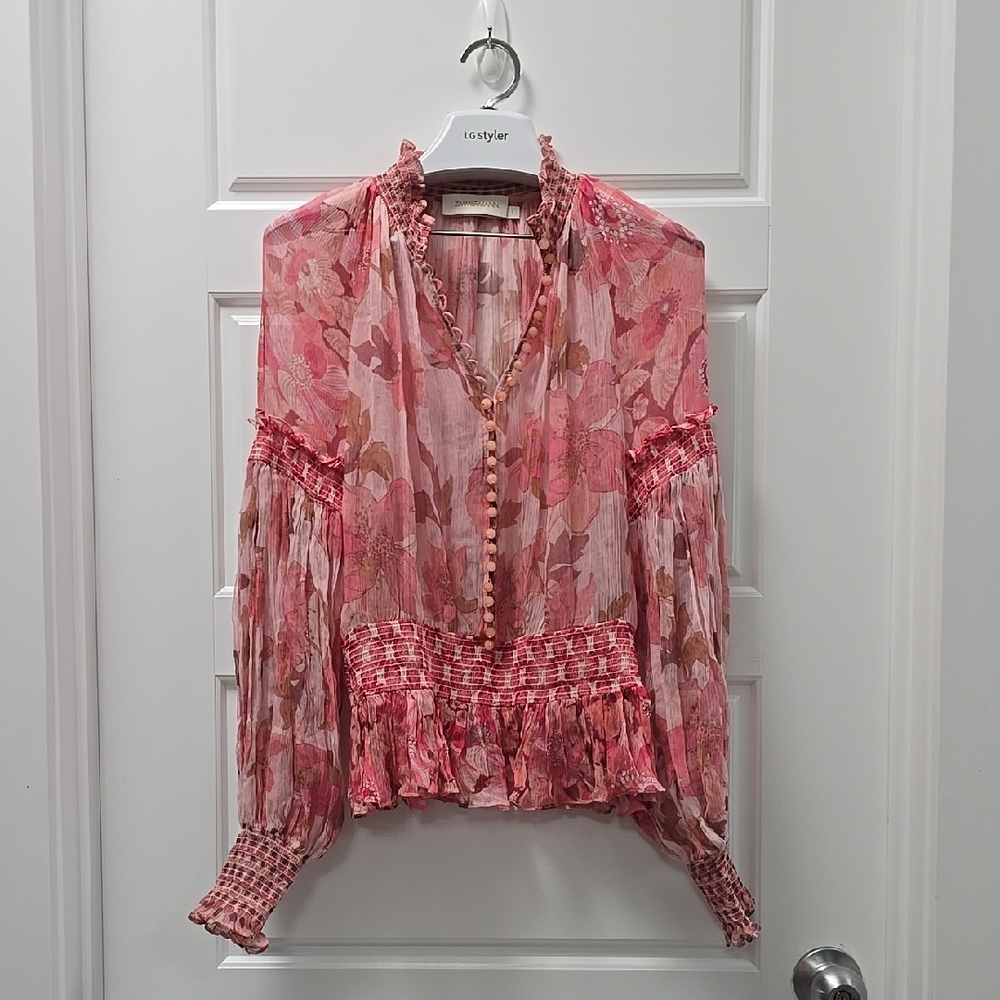 Zimmerman Pink Floral Blouse